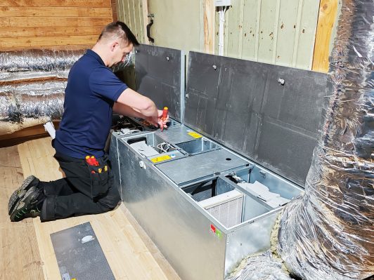 Technician working